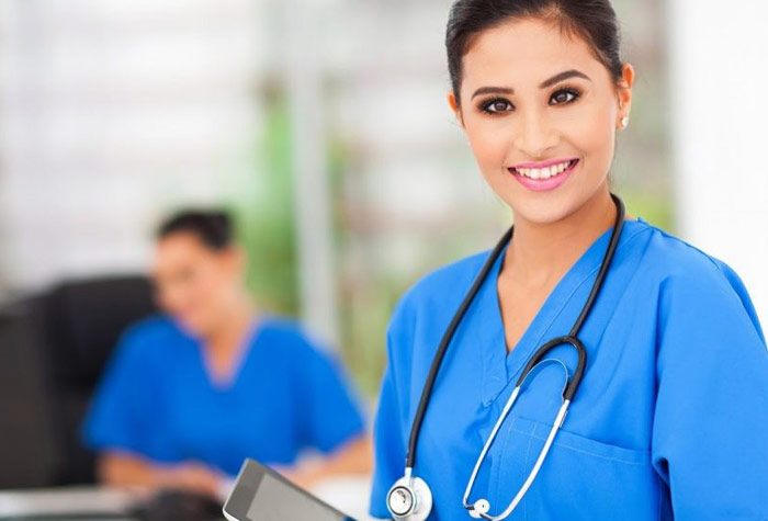 Medical assistant in an office setting