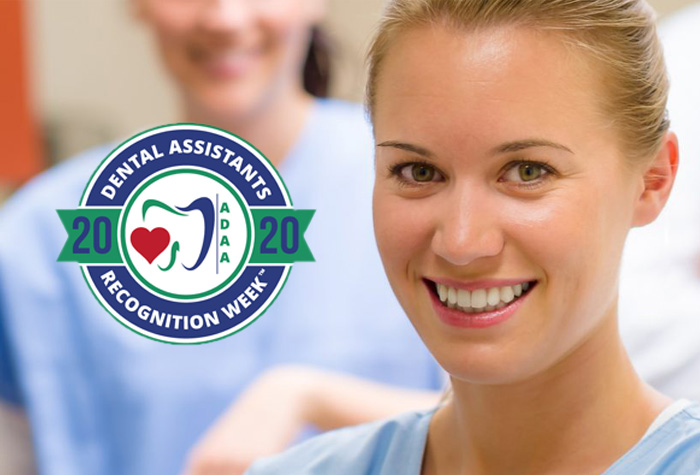 Dental Assistant celebrating Dental Assistants Recognition Week 2020